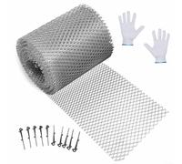 ComfyHarbor 6 M Aluminum Roof Gutter Mesh Screen, Anti Clogging Leaf Protection, Filter Downpipe Guard System 127 mm 150 mm Width Silver(150mm)