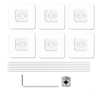 ComfyHarbor 6 Sets Child Safety TV Anchor Straps Adjustable Furniture Wall Mount Securing Kit Stainless Steel No Drilling Required 1M Length