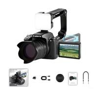 ComfyHarbor 68MP Digital Camera With 28X Zoom, 4K Vlogging Camera For Photography, 2.8in Flip Screen, Portable SLR For CAMCORDER With Fill Light, Supports 128GB Card(Black)