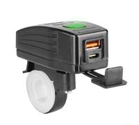 ComfyHarbor ABS Waterproof USB Port Adapter 12V-24V DC(Green Handlebar)