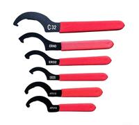 ComfyHarbor Adjustable 6 Piece C Hook Wrench Set with Rubber Coated Non Slip Handles for Enhanced Grip During for Precision Tasks