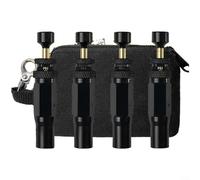 ComfyHarbor Adjustable Auto-Stop Tire Deflator Valve Kit, Screw-on Tyre Air Down Tool, For Offroad 4X4 SUV Truck, Brass Quick Release, With PSI BAR Gauge, Fits US Nozzle(B)