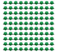 ComfyHarbor Adjustable Green Drip Irrigation Heads 100 Pack, 8 Outlet Design with 0-135L/H Flow Control, Plastic Garden Watering Emitters for Efficient Water Distribution