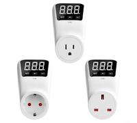 ComfyHarbor Adjustable Voltage Protector Socket 16A 3680W, Automatic Surge Protection with Delay Timer for AC 120V/230V, LED Status Indicator for Home Appliances(DE)
