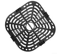ComfyHarbor Air Fryer Replacement Tray 23x24cm Black Plate with Corner Protectors for Outdoor Cooking Non Sticky Cooking Surfaces