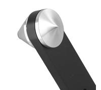 ComfyHarbor Aluminium Speaker Spike Shock Absorber, Combined Type Speaker Foot Bracket with Screw Mounting for Subwoofer, Turntable, Chassis & Audio Equipment, Black/Silver (1PC)