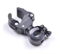 ComfyHarbor Aluminum Alloy Light Clip Mount, Adjustable 90° Flashlight Holder,for,For Bike Handlebar 2-3.5cm, Black Cycling Bracket,for Torch Speaker