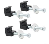 ComfyHarbor Aluminum J Hook Crossover Mounting Kit For Truck Tool Box Tie Downs, Heavy-Duty Rust-Free Fixed Clamp With Enhanced Clamping Area, No Drill Installation For Pickup Cargo Management