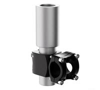 ComfyHarbor Aluminum Support Bracket for Mini, Pipe Clamp Mount for RV Camper Van Cruise Ship Pole, Heavy Duty Holder Grey Black