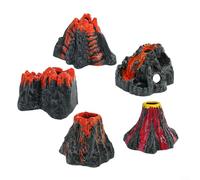 ComfyHarbor Aquarium Fish Tank Decorations Rockery Kit Realistic Mountain,For Cave Ornament Safe PVC Resin Volcanic Stone,for Fresh Salt Water Aquariums Landscape Decor B+C+D+E)