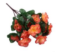 ComfyHarbor Artificial Azalea Silk Flower Arrangement 30cm Plastic Simulated Floral Decor for Home Living Room Office Wedding Party Centerpiece Indoor Display, As Shown(for CHAMPAGNE)