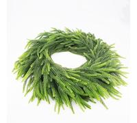 ComfyHarbor Artificial Green Plant, Pine Needle Wreath Door Hanging Holiday Decoration, 40cm Diameter