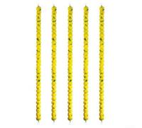 ComfyHarbor Artificial Marigold Garland 5 Pack 155 cm Long Plastic Flower Decorations for Wedding Party Festival Home Decor Indoor Outdoor(32)