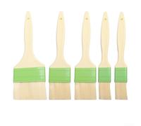 ComfyHarbor Baking Brush 5Pack PP Handle Non-Slip Grip | 5-piece set, nylon bristles, heat resistant up to 230C, non-shedding, for ideal for glazing and basting