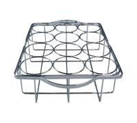 ComfyHarbor Bar Beer Rack, Wrought Iron Beer Basket, Foldable Handheld Stand or 12 Bottles(silver)