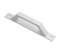 ComfyHarbor Barn Door Pull Handle Heavy Duty Aluminum Alloy with Premium Black Coating for Interior and Exterior Use on Sliding, Garage Doors, Sheds, Closets or(White with base)