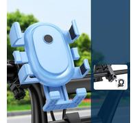ComfyHarbor Bike Phone Holder Stand Sturdy ABS Bracket for Securely Holding Phones on Motorcycles (Handlebar blue)