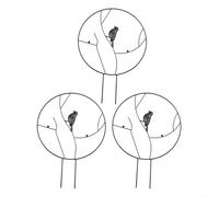 ComfyHarbor Bird-Shaped Iron Plant Support Pole, Climbing Frame for Garden Vines, Flowers, 30x40.5cm Stake, 3PC