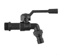 ComfyHarbor Black Brass Garden Hose Bibcock With 1/2 Inch Dual Outlet And Built-In Antifreeze, Heavy-Duty Outdoor Watering Equipment For Garden Irrigation And Multiple Hose Connections(single headed)