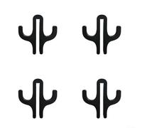 ComfyHarbor Black Door Hooks Over The Top 4 Pcs No Screw Installation Towel Rack for Frameless Glass Shower Screen 16x8.8cm(B)