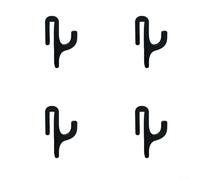ComfyHarbor Black Door Hooks Over The Top 4 Pcs No Screw Installation Towel Rack for Frameless Glass Shower Screen 16x8.8cm(A)