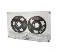 ComfyHarbor Blank Audio Cassette Tape 50 Minutes Double-Sided ABS Shell for Music Recording Voice Memos Lectures Meetings Compact Portable Size 13x8x3 cm Multiple Color(black)