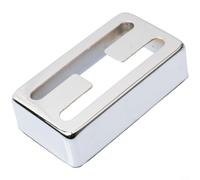 ComfyHarbor Brass H Type Pickup Cover, For Electric Guitar Dual Coil Humbucker, 70X39x18.5mm Precision Fit, Smooth Polished Finish, Compatible With LP Style Six-String Models(Silver)