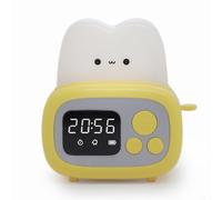 ComfyHarbor Bread Design Digital Alarm Clock with Night Light Function, Portable Bedside Lamp Timer for Kids Room Long Lasting Battery