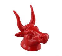ComfyHarbor Bull Head Guitar Wall Mount Hanger, Artistic Bracket Hook Stand For Acoustic Electric Bass Ukulele, Sturdy Plastic Holder With Screws For Home Studio Stage Display Decoration(Red)
