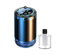 ComfyHarbor Car Air Freshener, Aluminum Alloy Aroma Diffuser with 5 Adjustable Levels, Auto Start/Stop Sensor, Dual-Use for Home & Vehicle, Includes Essential Oils, Black(White)