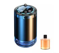 ComfyHarbor Car Air Freshener, Aluminum Alloy Aroma Diffuser with 5 Adjustable Levels, Auto Start/Stop Sensor, Dual-Use for Home & Vehicle, Includes Essential Oils, Black(Orange)