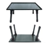 ComfyHarbor Carp Fishing Bivvy Table with Green Aluminium Alloy Top and Plastic Folding Adjustable Legs, Non-Slip Feet, Compact Lightweight Design, Portable Folding Tent(Army Green S#)