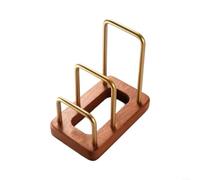 ComfyHarbor Chopping Board Rack, With Wood Base, Stable Non-Tip Kitchen Organizer, For Cutting Boards, Pot Lids, Baking Pans And Trays, Space Saving Countertop Storage Stand,