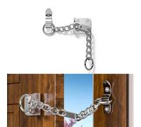 ComfyHarbor Chrome Door Chain Security Lock, Solid Steel Narrow DESIGNED Door Restrictor For Home Safety, For SURFACE Mounted Visitor Identifier With Screws, Internal External Use