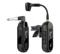 ComfyHarbor Clip-On Wireless UHF Microphone System, For Saxophone Trumpet, With 30 Meter Range, Rechargeable Transmitter Receiver, 8 Hour for battery Life(1 to 1)
