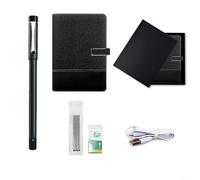 ComfyHarbor Cloud Pen, Digital Notebook Paper Screen Synchronous Drawing Handwriting Board, Text Conversion, Multifunction Loose-Leaf Notepad Black