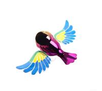 ComfyHarbor Colorful Flying Bird Car Ornament With Flapping Wings, PVC Auto Decor For Vehicle Dashboard Or Helmet, Fun Outdoor Accessory (Blue)