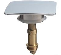 ComfyHarbor Copper Push-Open Drain Stopper With Square Head Architecture Compatible With For Wash Basin Drain Systems Chrome Plated