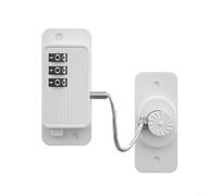 ComfyHarbor Digital Combination Lock For Refrigerator, Cabinet, Drawer & Window - 3-Digit Password Resettable Child Safety Lock, No Drill ABS Steel Wire, White(White)