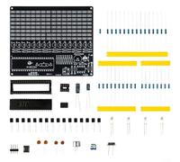 ComfyHarbor DIY LED For SPECTRUM Light Kit, 8X16 For MATRIX Sound Activated Rhythm Lamps With Voice Control, Adjustable Sensitivity, USB Powered For Electronics Projects(A)