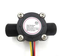 ComfyHarbor DN15 Water Flow Sensor S168, 0.5-10L/min Electromagnetic Flow Meter With G1/2 Threads, Nylon & Stainless Steel For Water Heater Dispenser, DC 5-18V, Black(30 Cm)