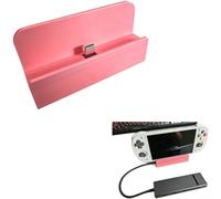 ComfyHarbor Docking Station Stand For Retroid Pocket 5, 90 Degree Type-C Charging Bracket, For PLA Game Console Holder Support, Compact Desktop Accessory(Pink)