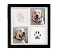 ComfyHarbor Dog Paw Print Impression Set with Ink Pad and Soft Clay - Mess-Free Pet Memorial Frame for Home Decor 32.8x29.1cm