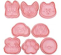ComfyHarbor Dog Shaped Cookie Cutters, Cartoon Biscuit Molds, Food Safe PP Baking Tools For Making Adorable Animal Themed Cookies And Decorative Pastries At Home Or For Party Celebration Use