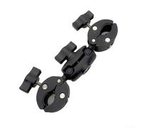 ComfyHarbor Double Ball Head Super Clamp Mount, Heavy Duty Crab Plier Clip Bracket for Camera Light Stand, Motorcycle Handlebar, For Bike Cross Bar, Desktop & Photo Boom,(Short)
