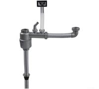 ComfyHarbor Dual Slot Kitchen Sink Drain Pipe With Anti Smell System, Extended Length PP PVC Construction, Reinforced With Steel Wire For Dual Bowl Compatibility And Leak Proof Sealed Gaskets