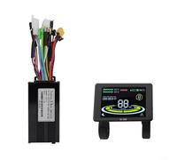 ComfyHarbor E-bike Controller Kit With H-100 Color Display, 24V/36V/48V 17A-40A Sine Wave For 250W-2000W Motor, LCD Instrument Panel For Electric Bicycle Scooter(26A)