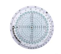 ComfyHarbor E6B-R Aviation Navigation Computer Wind Solution Plotter, With Built-in Scale, For True Heading Speed Distance Time Calculations(E6B-R)