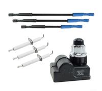 ComfyHarbor Electronic Ignition Kit for BBQ Replacement Parts | Includes 3 wires and 3 electrodes, push-button electronic start, complete repair solution set