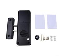 ComfyHarbor Electronic Smart Card Door Lock, Interior Security System, Digital Keyless Entry IC Card Access Control, for Wooden Door Black